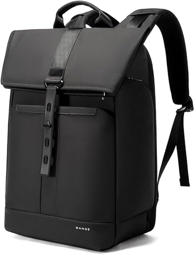 BANGE Grand sac à dos de travail pour ordinateur portable de 15,6, imperméable, antivol, voyage, randonnée, camping, université, école, quotidien, mode pour homme et femme