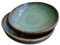 PintoCer - 2 x Platos Hondos de Gres, 22 cm, Cuenco para Sopa, Pasta, Ensalada o Cereales, Color: Verde