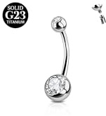 AceFun Navelstänger titan, 6 mm 8 mm 10 mm 12 mm 14 mm 16 mm navelpiercing silver guld för kvinnor 1 st 14 g massiv titan navelstång skivstång smycken ringar kroppspiercing böjda navelstänger