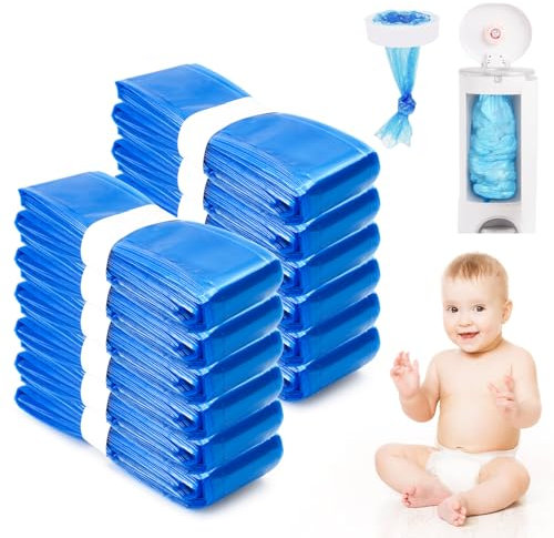 Pack of 12 Nappy Bin Refill Cassettes, Nappy Bin Refill Bags, LUOJINYI Windeleimer Nachfüllkassetten, 12 Stück Nachfüllfolie Windeleimer, Windeleimer Nachfüllfolie Kompatibel mit Angelcare,Achteckiger