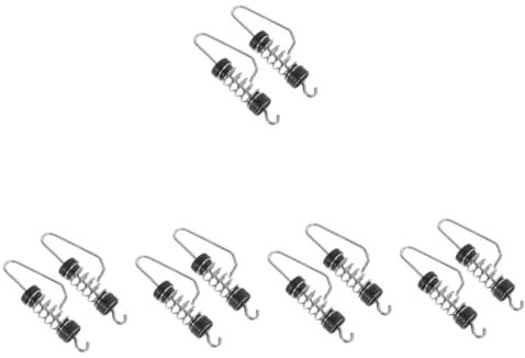 SUPVOX 5 Pares balancín Clips de de Anti Viento Marina Soporte de asta de Equipo Titular de la de césped Titular de la de la Yarda Acero Inoxidable