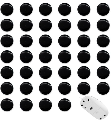 FortuneGlobe 40pcs Pro UHMW-PE Mouse Dot Skate, Conçu pour Les Joueurs Exigeants Performance Durable, Compatible avec Tapis de Souris en Verre, Mouvement Fluide Épaisseur de 0,8 mm