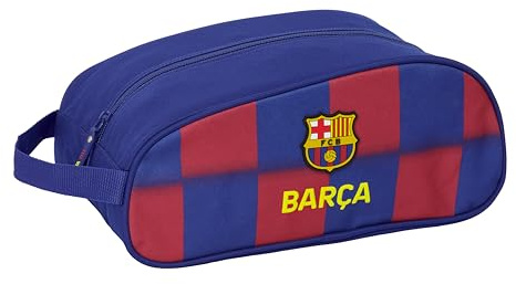 Safta F.C. Barcellona 1a squadra 25/26 - Borsa per scarpe ovale, multifunzione, borsa per scarpe, sport, extracurricolare, calcio, comoda e versatile, 34 x 18 x 15 cm, blu/granato, M, Blu/Granato, M