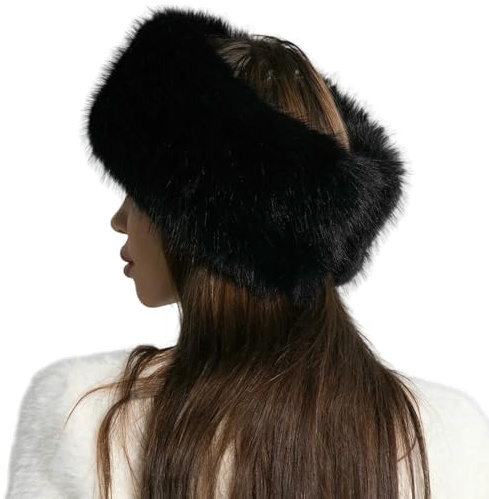 LUYYBDBG Cappello Invernale con Pelliccia Ispessita Senza A Cilindro, Traspirante, Confortevole, da Viaggio All'aperto, Tesa, per Cappelli Donna-Nero-Taglia Unica