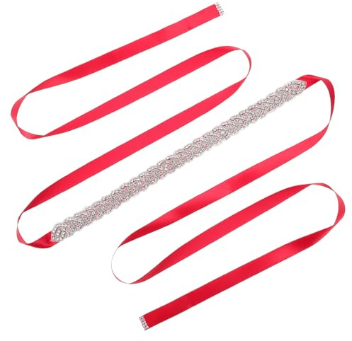 Baluue Cinturón de Pedrería para Boda Cinturón Brillante para Vestidos de Gala Accesorios Elegantes para Novias y Fiestas