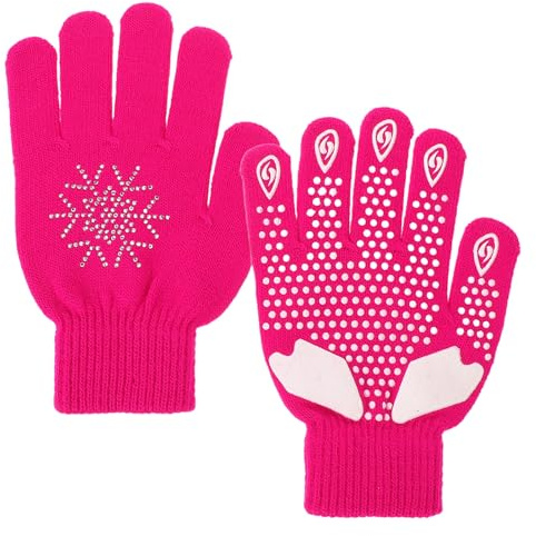 Beaupretty Patinage sur Glace Rembourrés et Tricotés pour Femmes et Filles Equipement Antidérapant pour Patinage Artistique