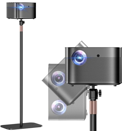 PUTORSEN Beamer Ständer Universal – Höhenverstellbarer Projektorständer, Tragkraft 5 kg, mit 360° Kugelkopf & 1/4-Gewinde für Projektor, Kamera, Webcam – Für Homeoffice, Wohnzimmer & Studio