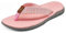 KuaiLu Flip Flops Damen Weich Leder Stoff Zehentrenner Frauen Bade Sandalen Bequeme Breite Füße Badelatschen Yoga Gummi Fußbett Sommer Strand Zehensandalen rutschfest Drinnen Draußen Pink 39