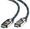 Cavo HDMI Ultra HDTV 8K - Cavo HDMI 2.1 ad alta velocità da 15m (48 Gbps) per 8K@60Hz e 4K@120Hz - chip integrato - protezione attorcigliata - guaina in nylon