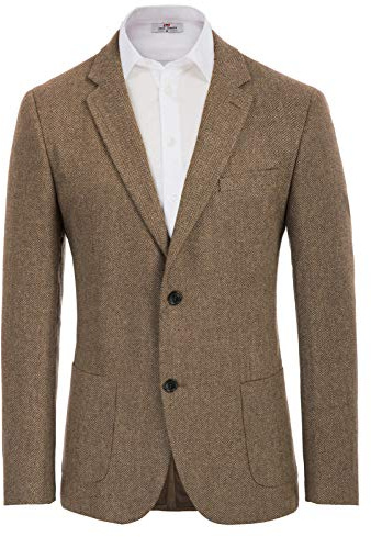 PJ PAUL JONES Sakko - Blazer da uomo, Regular Fit, British, 2 bottoni, moderno, per affari, Marrone A, L