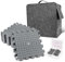 Yrangee Spannmatten mit Raster, 9 Stück Matten zum Spannen für Handarbeiten Stricken Häkeln Spitze Tiefe Spannunterlagen Set mit Rasterlinien 32x32cm, 150 T-Nadeln Tasche zum Aufbewahren mit Grid