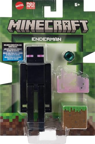 Mattel Minecraft - Juego de figuras de acción y accesorios, juguetes coleccionables a escala de 8,3 cm con diseño pixelado (los personajes pueden variar)