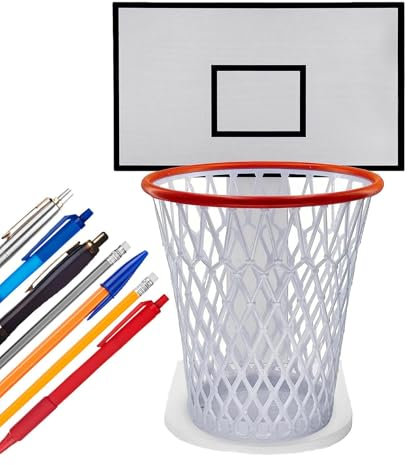 Quzente Basketball Board Waste Bin, Mini Basketball Hoop For Trash Can, Small Basketball Board Clip For Waste Basket, Backboard Garbage Box Home Decor Garbage Can For Office, Room