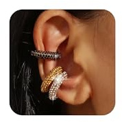Ear Cuff Earrings for Women Adjustable Fake Earrings Cartilage Helix Wrap Earring Set Fake Piercings Ear Cuffs No Piercing
