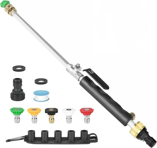 7-in-1 Jetnozzle Ugello tubo ad alta pressione per tubo da giardino, ugello idrogetto ad alta pressione bacchetta idropulitrice, ugelli irrigazione spruzzatore strumento di pulizia, attacco tubo