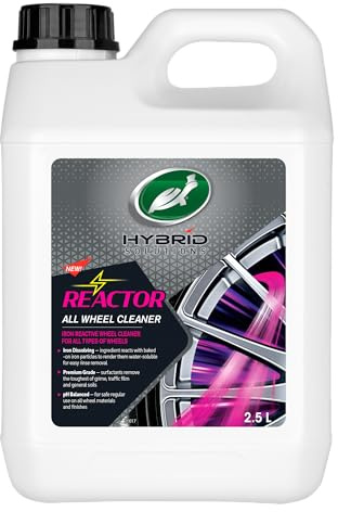 Turtle Wax Reactor All Wheel Cleaner – 2.5 Litre | Rapid Colour Change Formula – Iron Dissolving, pH Balanced Tyre Cleaner – Removes Brake Dust, Grime & Traffic Film – Safe for All Wheel Types