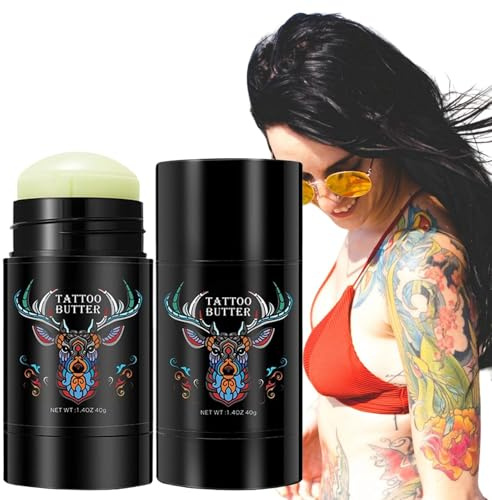 Tattoo Balm - Butter Moisturizing Cream for New & Old Tattoos, Nourish and Brighten Colors, Natural Ingredients
