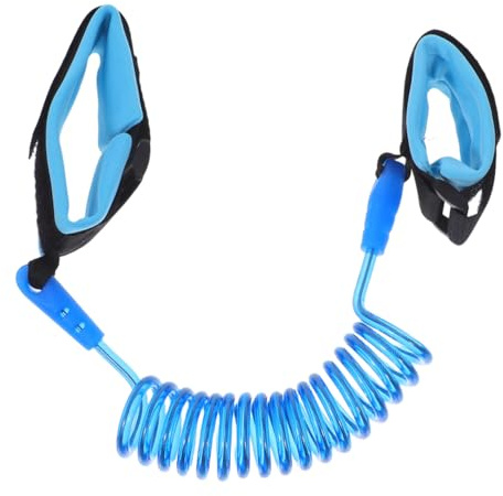 Gogogmee 1.5m Correa Antipérdida Para Niño Niña Con Arnés De Seguridad y Muñequera Elástica Cuerda Resistente De Pulsera Cómoda Para Actividades Al Aire y Interiores Color Azul