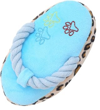 FUTUREORYY Giocattolo per Cuccioli a Forma di Pantofola in Peluche Morbido Blu Squeaker, Giocattolo da Mordere Antistress per Cani e Gatti, Resistente al Morso, Adatto a Piccoli Animali
