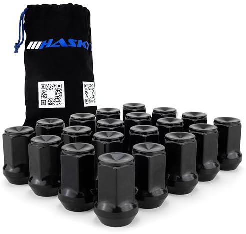 HASKYY 20 Radmuttern SCHWARZ M14 x 1,5 x 34 SW19 Kegel für Felgen/Alufelgen I kompatibel mit US-CARS Modelle