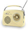 EASYmaxx Design Radio | Tragbares Radio im angesagten 50's Retro Style | Mit Bluetooth®-Technologie, SD-Karten Slot, USB und AUX Anschluss und Kopfhörer Ausgang | Stylischer Blickfang in jeder Küche