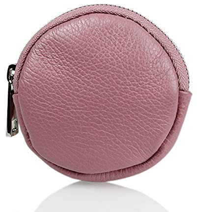 irisaa Damen Münzbörse, kleine Geldbörse mit Reißverschluss, Mini Portemonnaie Coin Pocket für Frauen Mädchen Kinder, Damen Tasche 2020:Altrosa