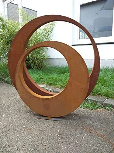 Zen Man Escultura de jardín de acero corten de acero corten de 1,2 mm, para decoración de jardín, 75 x 5 cm y 55 x 5 cm, 031510-1c, -2c 10,2 kg