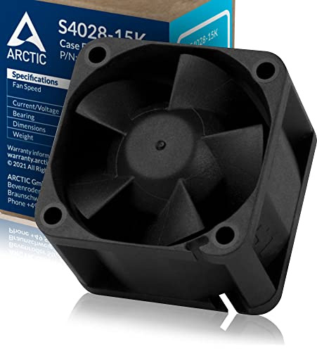ARCTIC S4028-15K - 40x40x28 mm fan, 1400-15000 RPM, PWM regulated, 4-pin connector, 12 V DC - Black