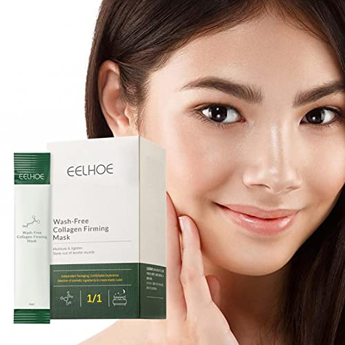 20PCS Wash-Free Collagen Firming Mask, Collagen Moisturizing Sleeping Mask, Wash-Free Firming Anti Aging Moisturizing Face Facial Mask for Women & Men