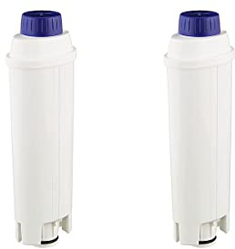 DAZZLEEX Kaffeemaschinen-Wasserfilter, 2 Stück für De-Longhi DLCS002 Wasserfilter 5513292811 Für ECAM-Modelle, BCO, EC, Dedica, Mag-nifica S und XS, Prima-Donna, Intensa, Eletta und Authen-tica