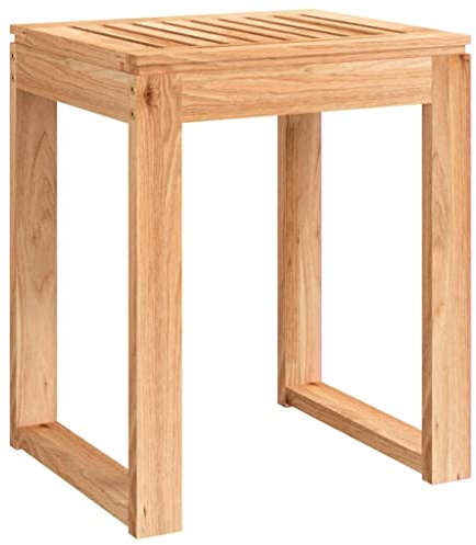 vidaXL Badhocker Duschhocker Duschsitz Duschstuhl Badestuhl Holzhocker Sitzhocker Hocker Stuhl Badezimmer 40x30x46cm Massivholz Nussbaum