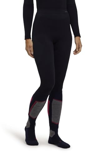 FALKE Women's Warm Long W Ti Functional Yarn Quick Dry Base Layer Bottom 1 Piece, Black 3000, L