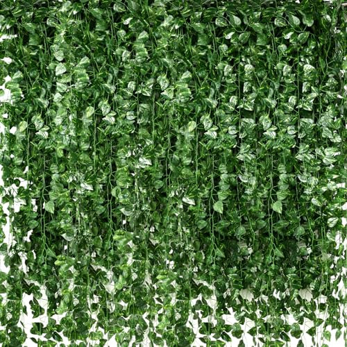 Yuxung 300 Pcs 2166ft Artificial Ivy Garland Fake Vines Bulk Greenery