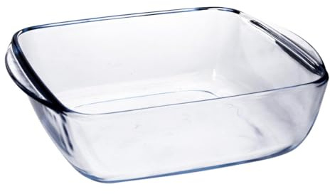 Pyrex Airfryer Quadratische Glasschale, 25 x 22 cm, 2,2 l, transparent