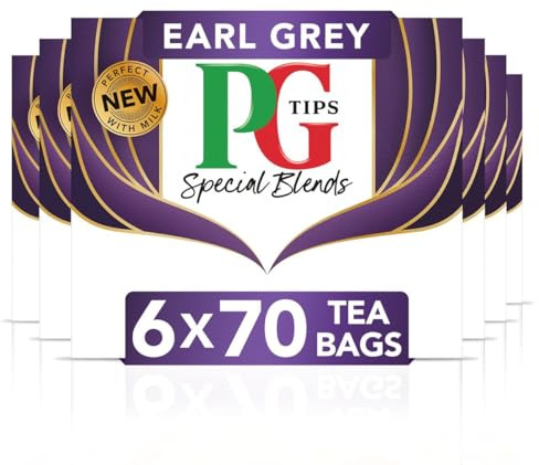 PG Tips Special Blends, Earl Grey Tea Bags Bulk, Refreshing, Light & Citrusy With Bergamot Notes, 6 Packs, 420 Plant Based Biodegradable Teabags