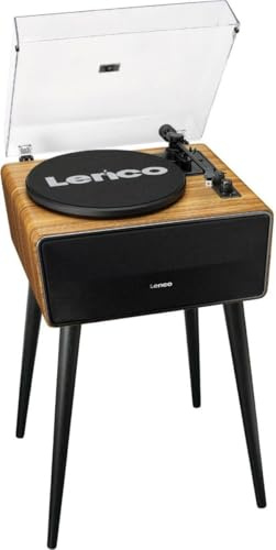 Lenco LS-570OK - Turntable with Built-in Speakers and Bluetooth® - Turntable on Legs - Oak Wood