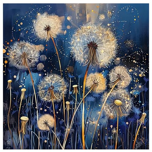 SHEGZHUC Diamond Painting Dandelion 30 x 30 cm - Adults - Modern Art - Non-Foldable
