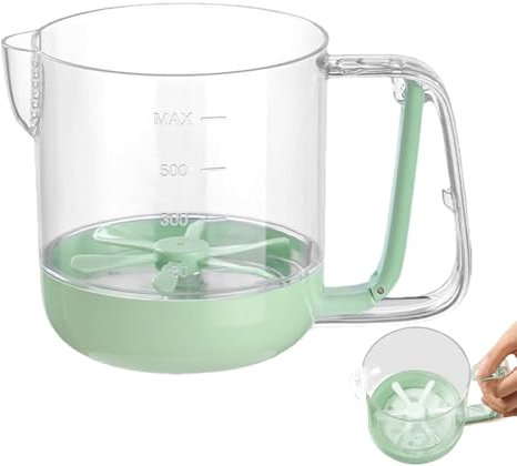 Tazza multifunzione per mescolare uova, tazza per panna pressata a mano, 16,2 x 12,2 x 11,5 cm, miscelatore a pressione manuale, gadget da cucina compatto, frusta senza sforzo per cuocere e cucinare