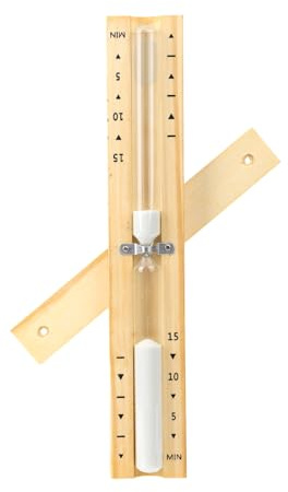 Sauna Timer, 360-Degree Rotating 15 Minute Sand Timer with White Grit Heat Resistant Wall Mounted Sauna Clock Accessories for Spa Classroom Gym Yoga Studio