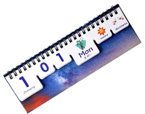 Hållbara papperskalender med himmelsmönstrade djurliv design hållbara kontorsmaterial kontorsskrivbord dekorationskalender