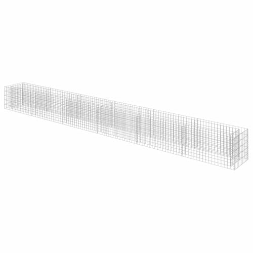 vidaXL Lit Surélevé à Gabion Acier Galvanisé 540x50x50 cm Jardinière Jardin