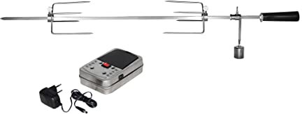 Enders Edelstahl-Grillspieß Grill CUBIQ PRO 2+3, eFLOW PRO 2, eFLAVOUR 2, ca. 5kg Tragegewicht, laufruhiger Elektromotor #7905, Edelstahlfarben