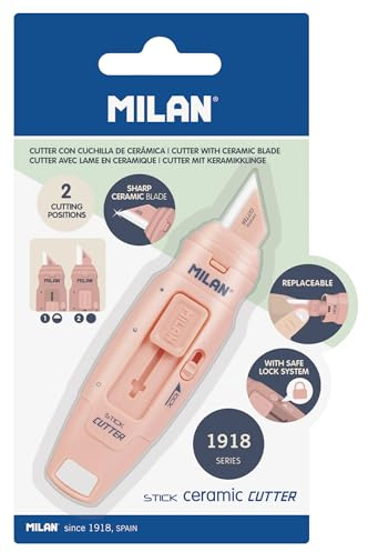 Cuter milan hoja ceramica stick serie 1918 rosa en blister