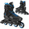 ATTABO Herren Cyclone Fitness Inliner Größe 41 EU ABEC-7 Räder PU 82A Halbharte TPR Schale Bremse Komfort Stabilität Dreifache Anpassung Langlebige Materialien, Schwarz/Blau