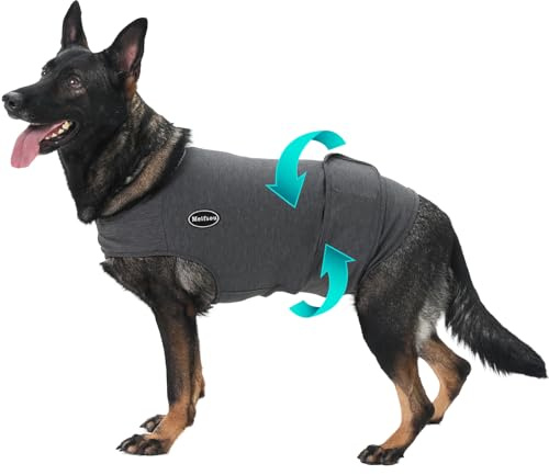 Meifsou Dog Anxiety Vest, Skin-Friendly Thunder Jacket for Dogs, Dog Calming Shirt for Thunder, Fireworks, Vet Visits and Separation - Keep Pet Calm Without Medicine & Training, Anti Anxiety for Dogs