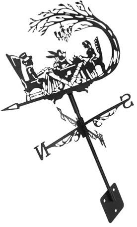 NULYLU Girouette Décorative De Jardin Indicateur De Direction du Vent pour Toit Et Jardin Accessoire Pratique pour Décoration Extérieure