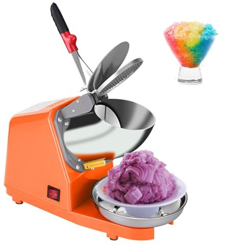 Broyeur à glace commercial, machine à glace électrique avec deux lames, haut rendement pour un usage domestique et professionnel