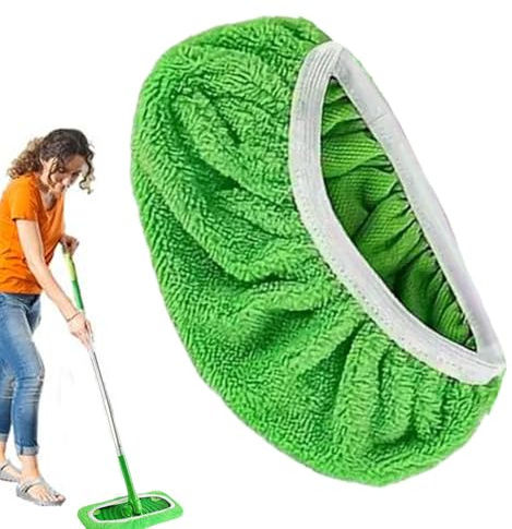 Tampons de rechange pour balai à franges – Serpillière humide de rechange – Housse en microfibre réutilisable pour maison, appartement, hôtel, dortoir, nettoyage du sol domestique
