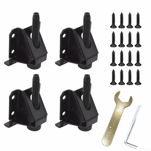 4 patas ajustables para muebles, armarios, sofás, mesas, estantes con almohadillas de goma para proteger suelos y soportar cargas pesadas