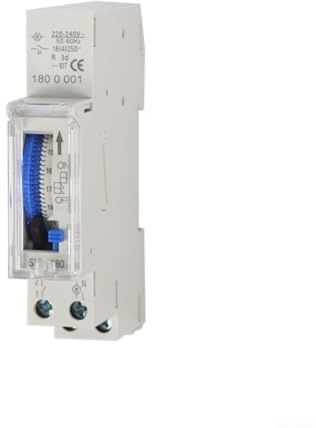 Interruttore Timer Meccanico SUL180A con Intervallo Analogico di 15 Minuti, Montaggio su Guida DIN, Supporta 16A e 110 220VAC, per la Programmazione di Elettrodomestici